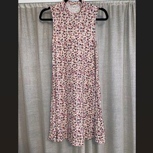 Garage Floral High-Neck Swing Dress